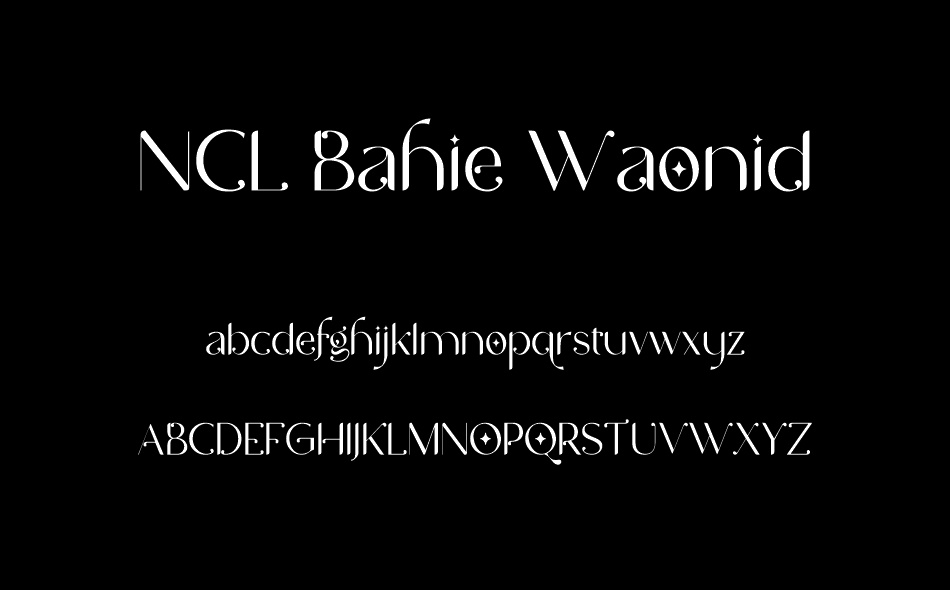 NCL Bahie Waonid font