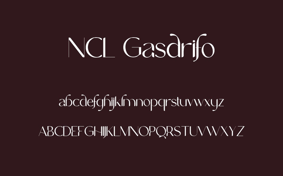 NCL Gasdrifo font