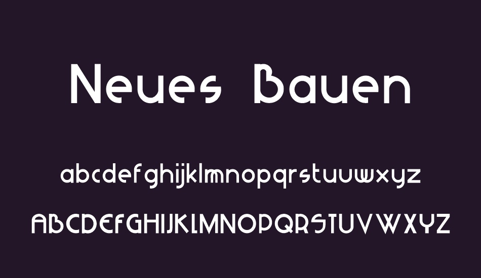 neues-bauen font