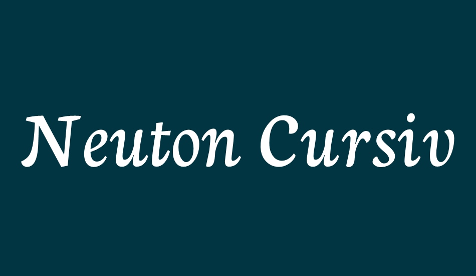 neuton-cursive font big