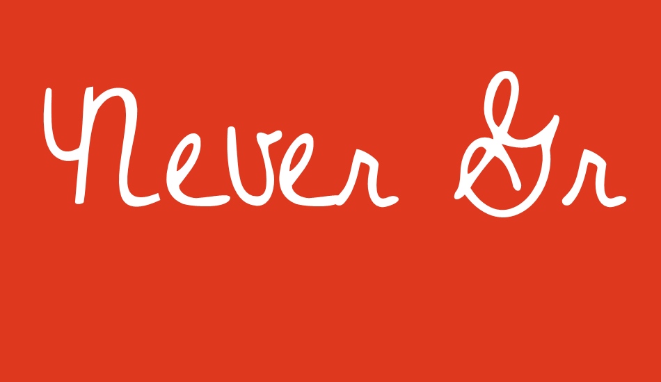 never-grow-up font big