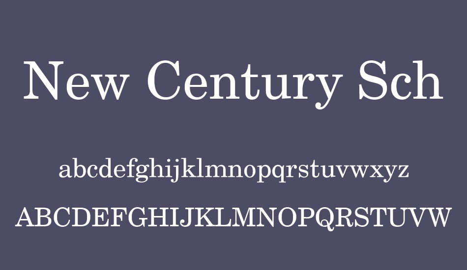 new-century-schoolbook font