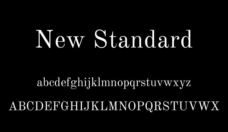 new-standard font