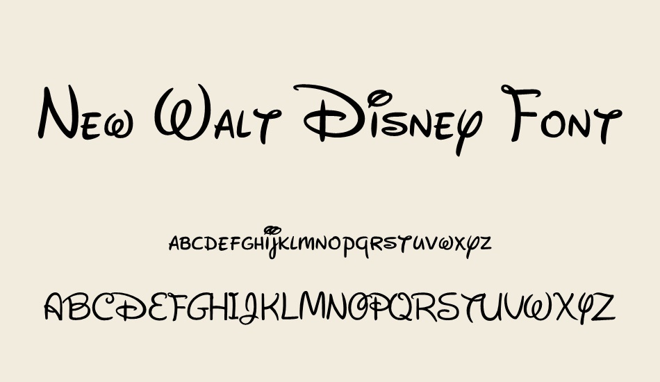new-walt-disney-font font