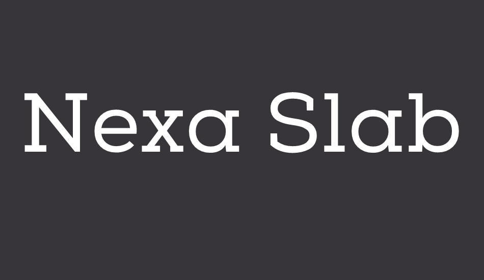 nexa-slab-regular-free font big