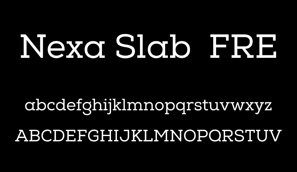 nexa-slab-regular-free font