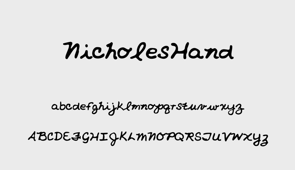 nicholeshand font