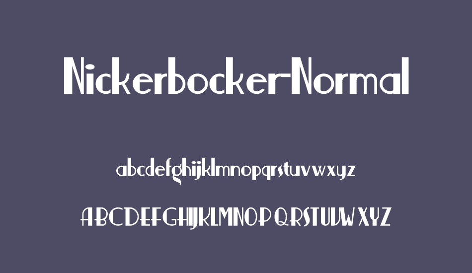 nickerbocker-normal font