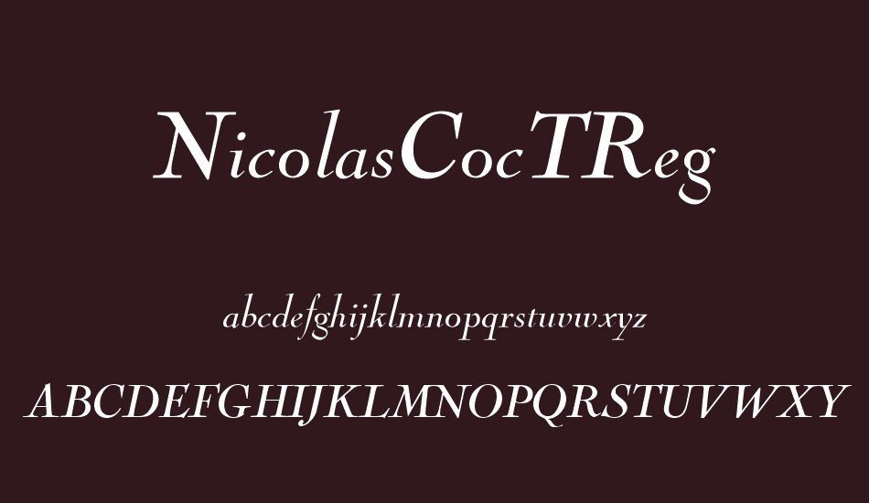 nicolascoctreg font