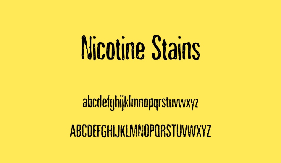 nicotine-stains font