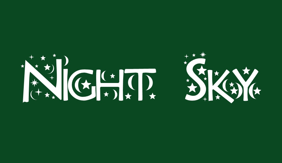 night-sky font big