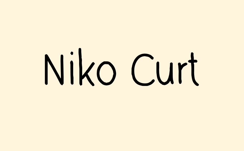 Niko Curt font big