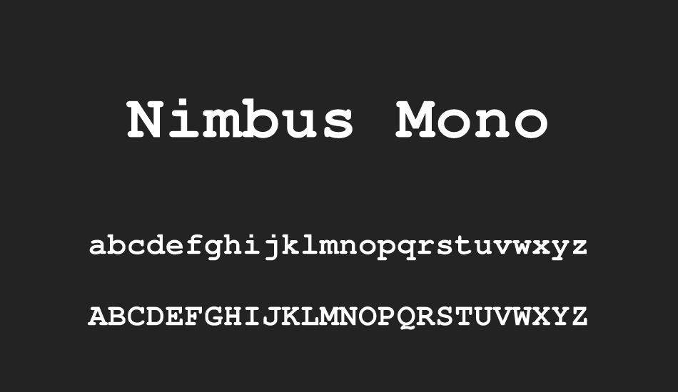 nimbus-mono font