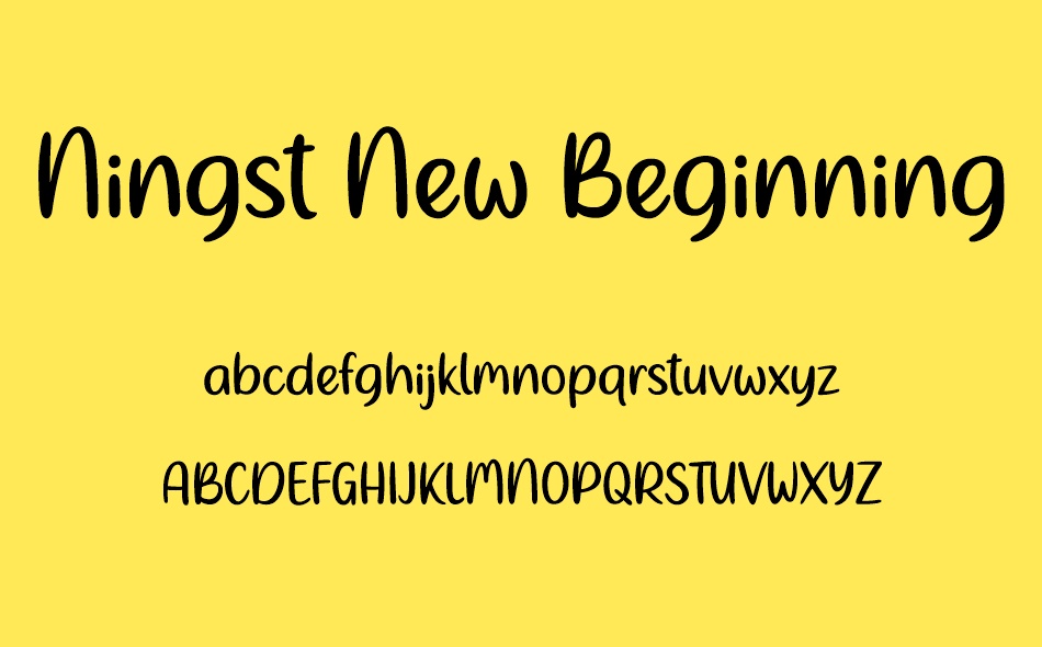 Ningst New Beginning font