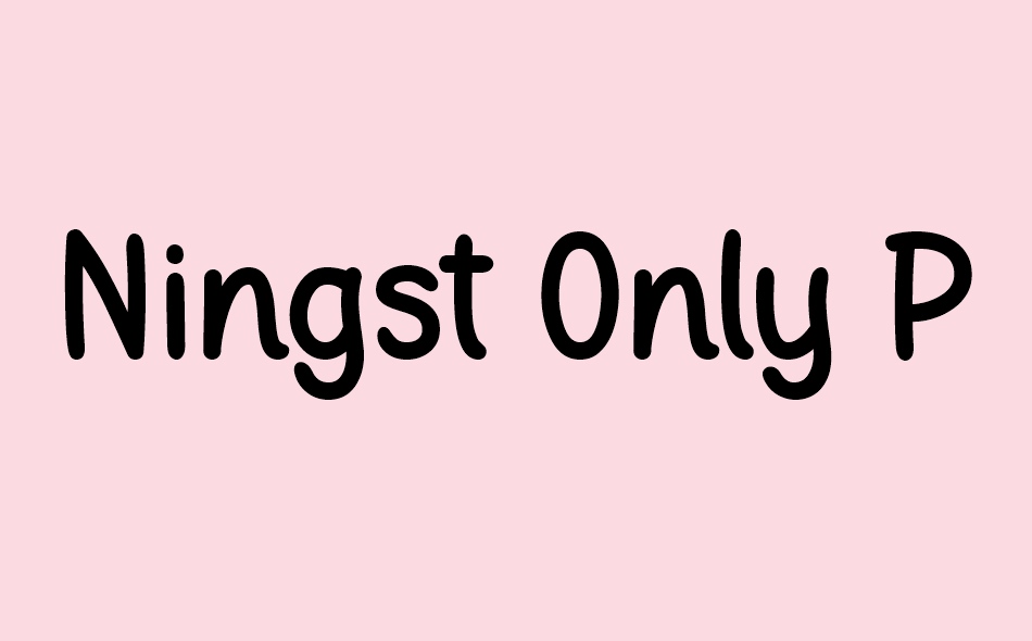 Ningst Only Peace font big