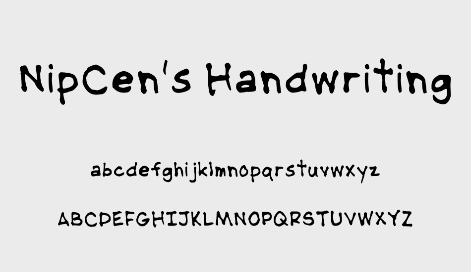 nipcens-handwriting-regular font