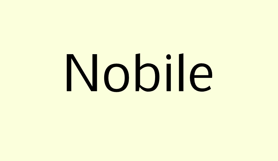 nobile font big