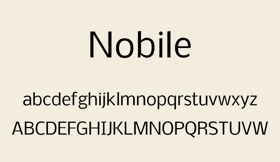 nobile font