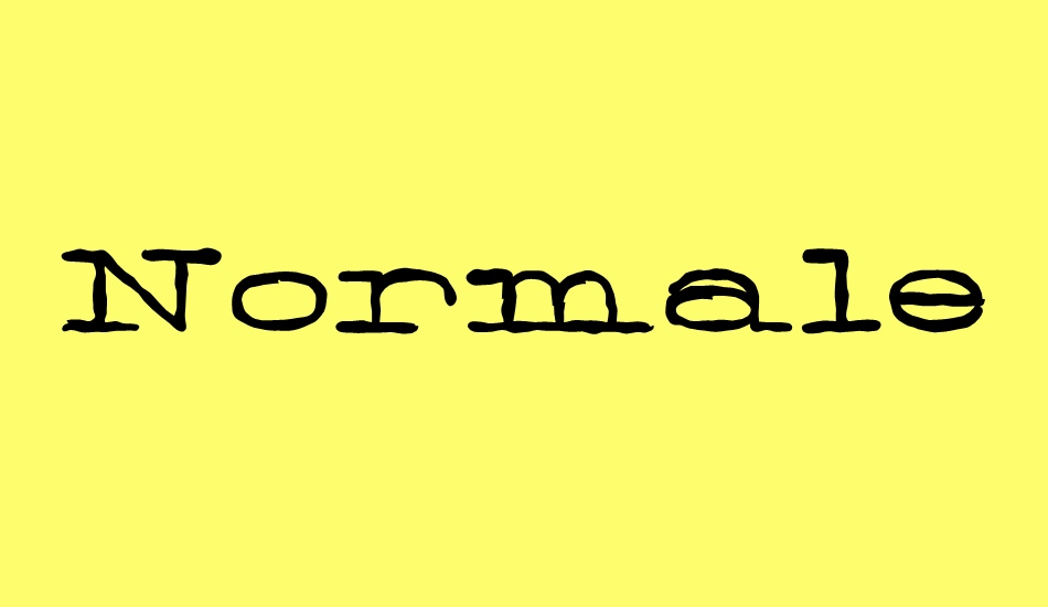 normale-personal-use font big