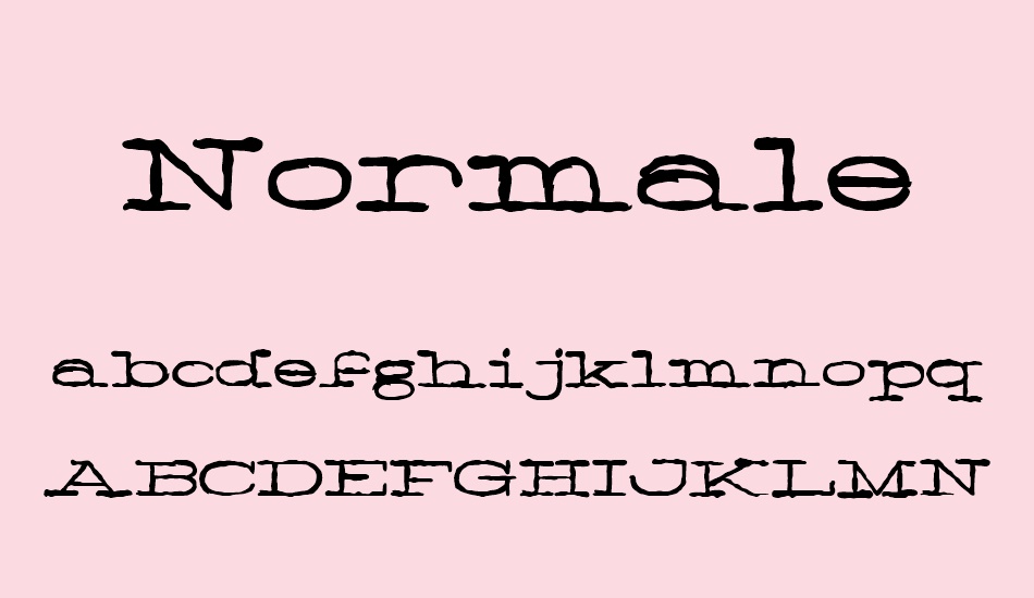 normale-personal-use font