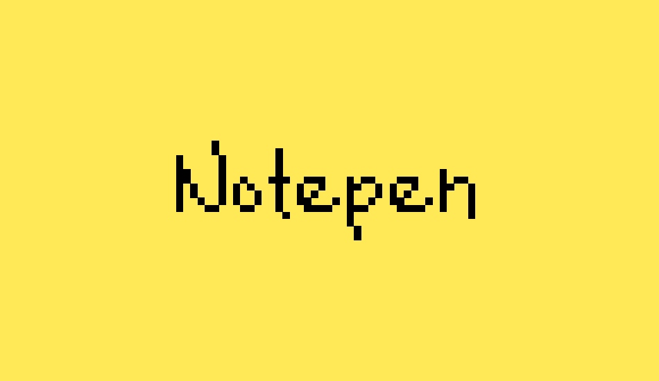 notepen font big