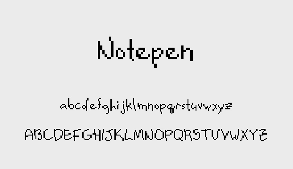 notepen font