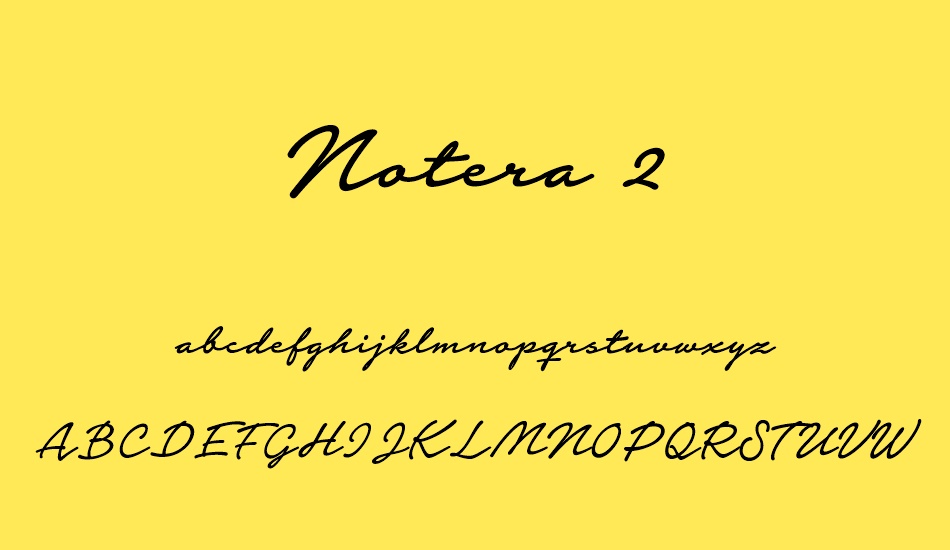 notera-2-personal-use-only font