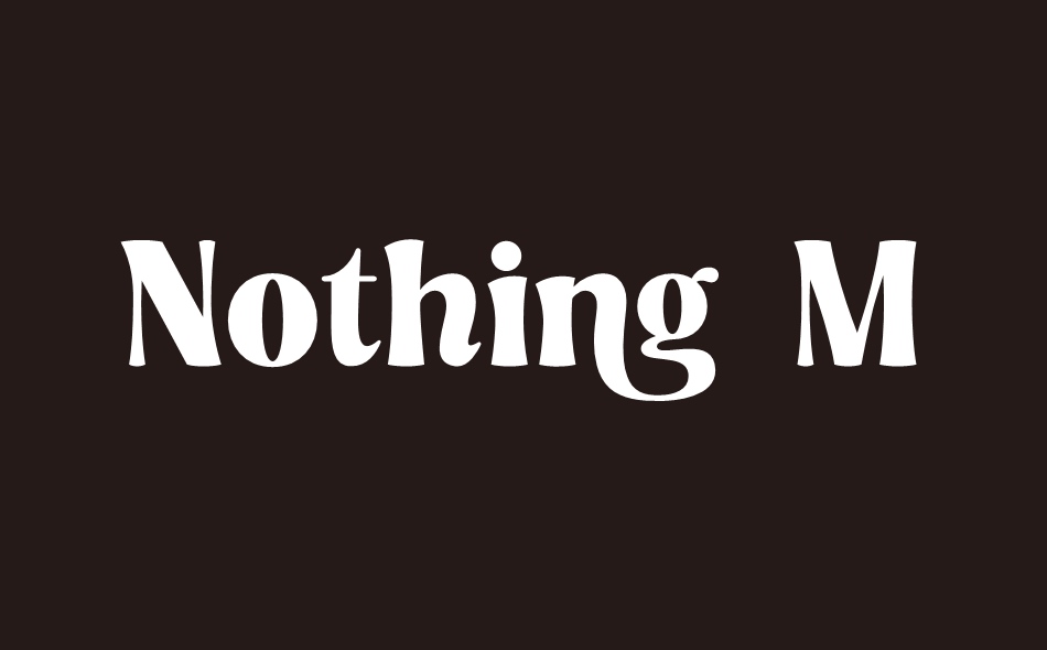 Nothing Magic font big