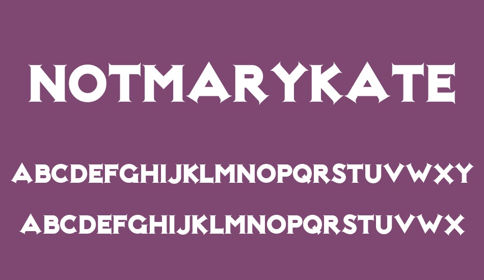 notmarykate font