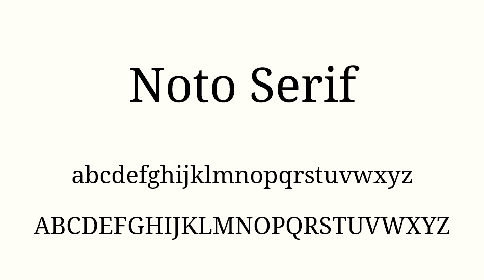 noto-serif font
