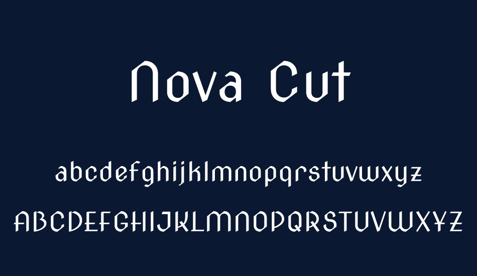 nova-cut font