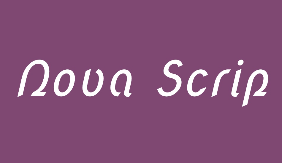 nova-script font big