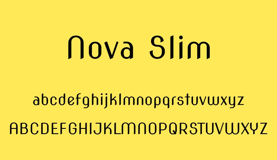 nova-slim font