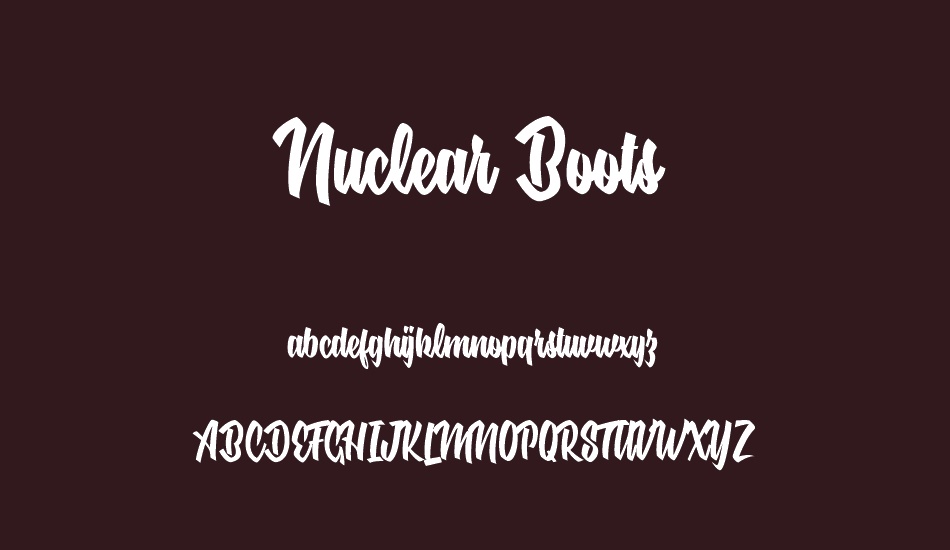 nuclear-boots-personal-use font