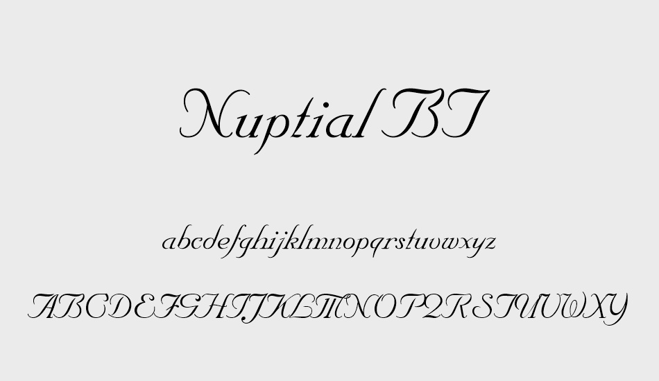 nuptial-bt font