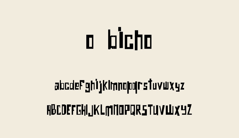 o-bicho font