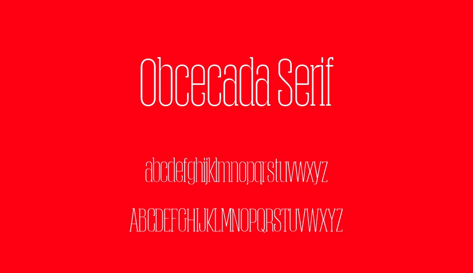 obcecada-serif font
