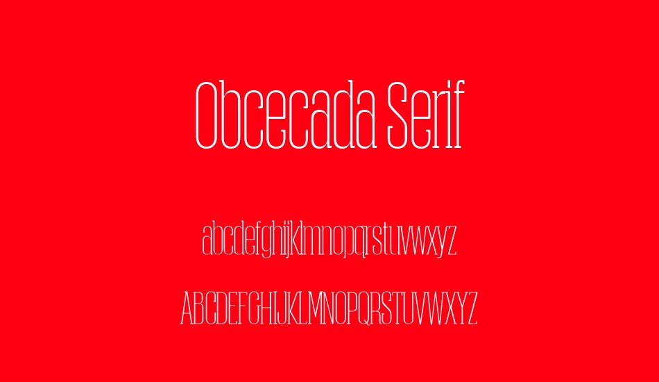 obcecada-serif font