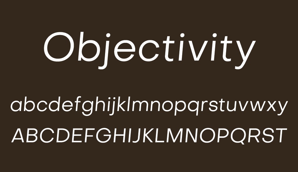 objectivity font