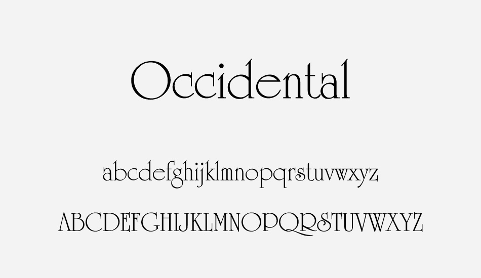 occidental font