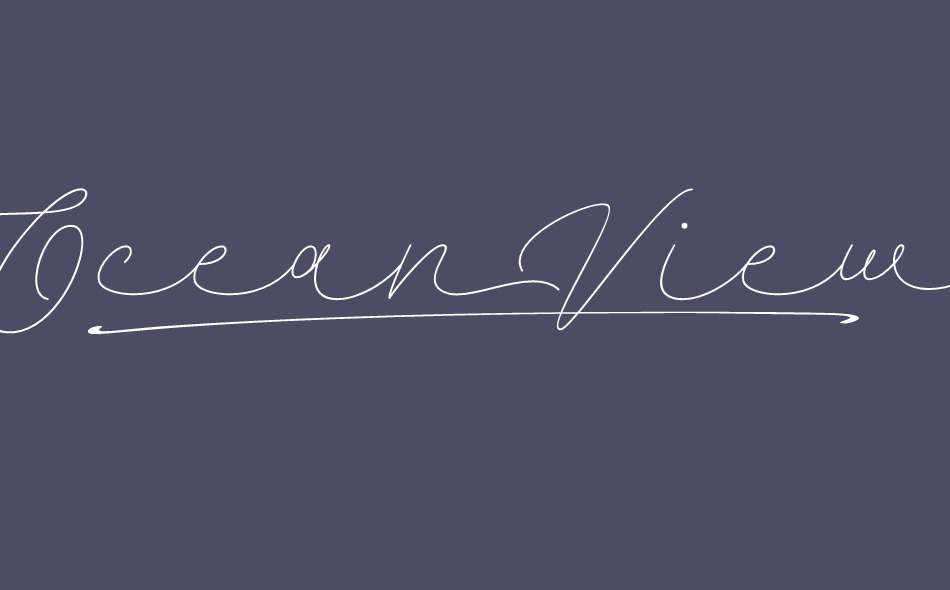 Ocean View font big