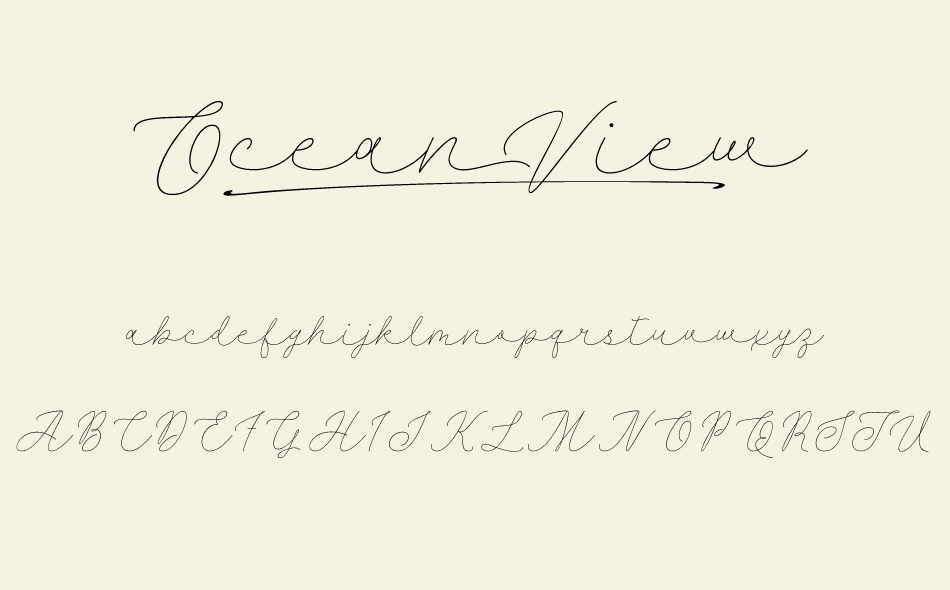 Ocean View font