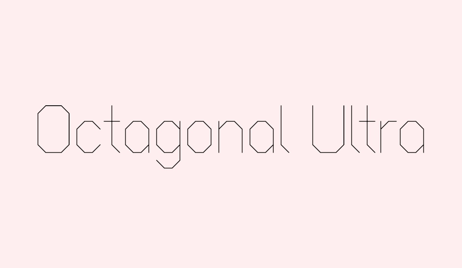 octagonal-ultra-light font big