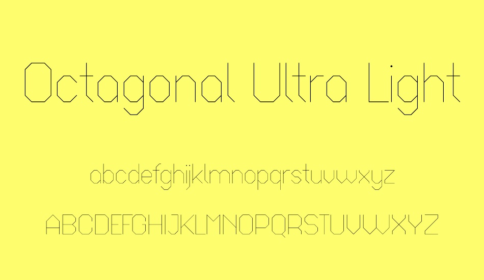 octagonal-ultra-light font
