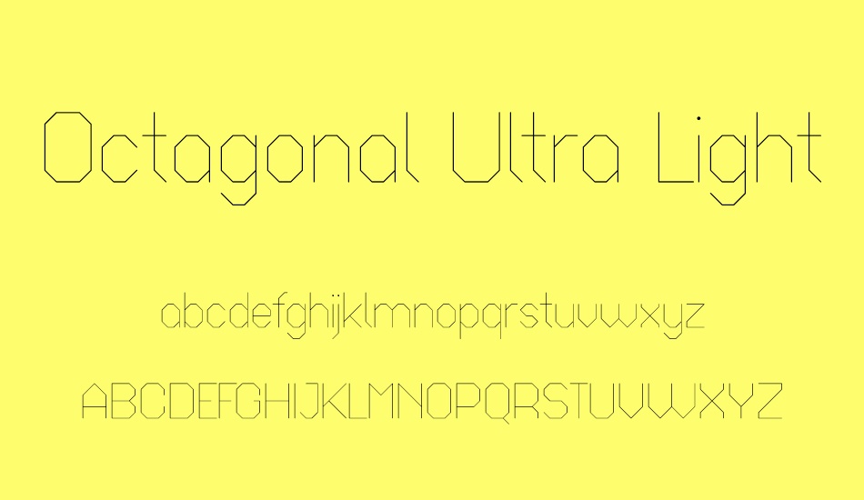 octagonal-ultra-light font