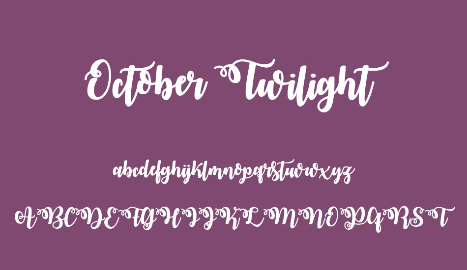 october-twilight font