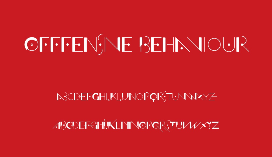 offfensive-behaviour font