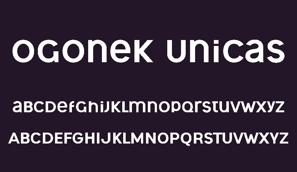ogonek-unicase font
