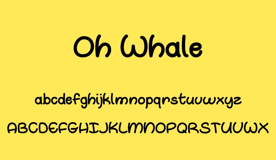 oh-whale font