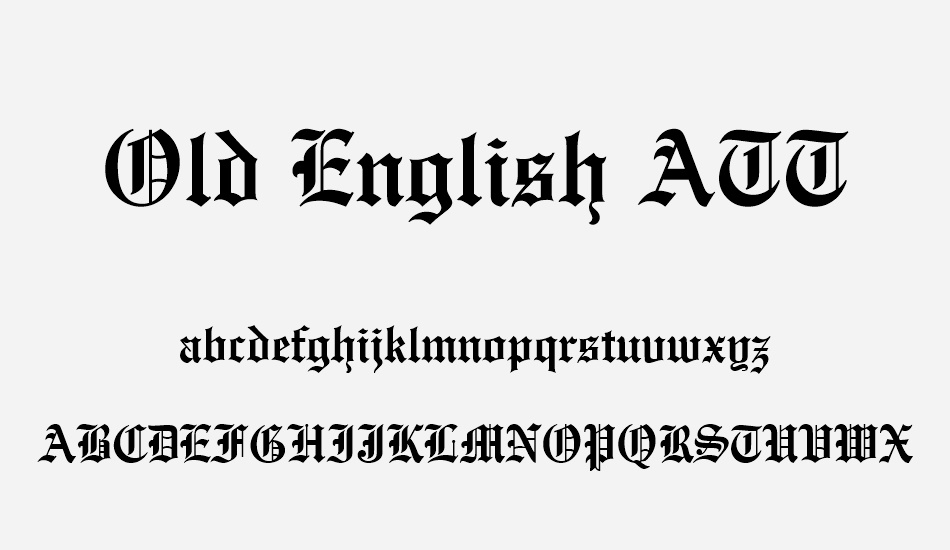 old-english-att font